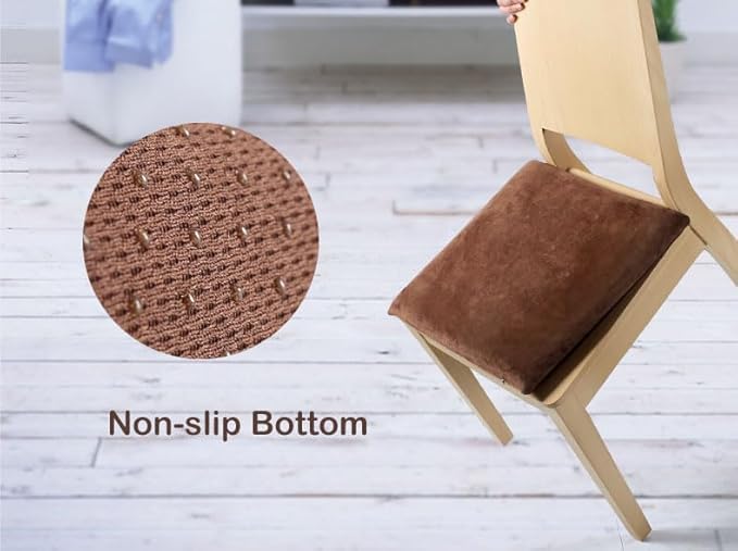 Augld Square Chair Seat Cushion Memory Foam Chair Cushion for Kitchen, Dining,Office or Car 18x18 in Navy