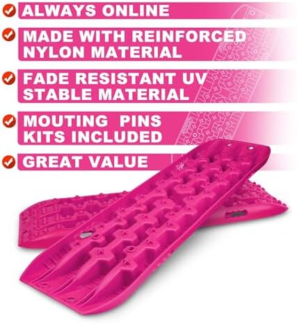 X-BULL New Recovery Traction Tracks Sand Mud Snow Track Tire Ladder 4WD (Barbie Pink, 3gen)