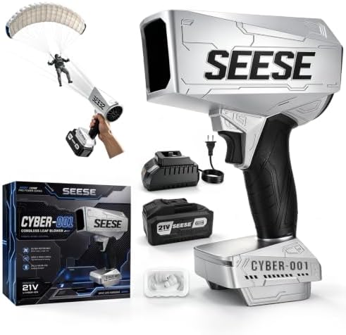 SEESE Cyber Cordless Leaf Blower: 2000G Turbo Jet Blower for Lawn Care