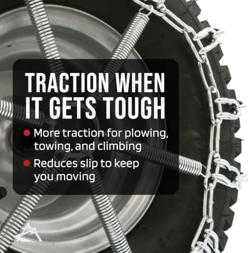 The ROP Shop Pair of 2 Link Tire Chains & Tensioners 16x4.8x8