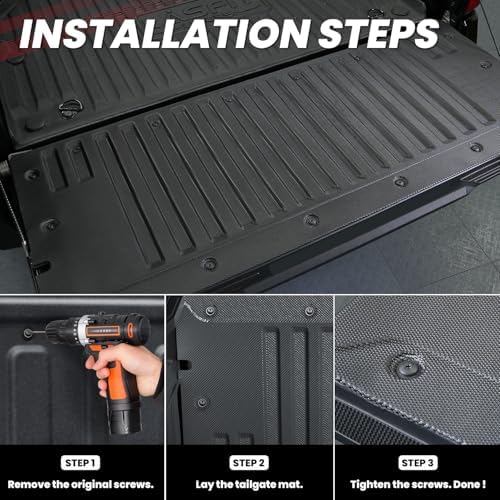 LASFIT Tailgate Mat for Toyota Tacoma 2024-2026 (Not Fit Drop-in Liners)