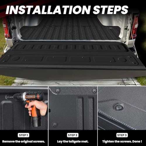 LASFIT Tailgate Mat for Chevy Silverado/GMC Sierra 2500HD&3500HD 2020-2027