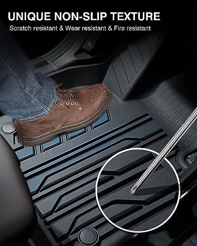 Powerty Floor Mats for 2018-2024 BMW X3 / 2019-2024 BMW X4 (Fit All Models) All Weather 3D TPE Anti-Slip Car Liners for 1st & 2nd Row Accessories