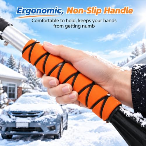Uiifan 24 Pcs 27 Inch Snow Brush and Ice Scrapers for Car- 4 Colors