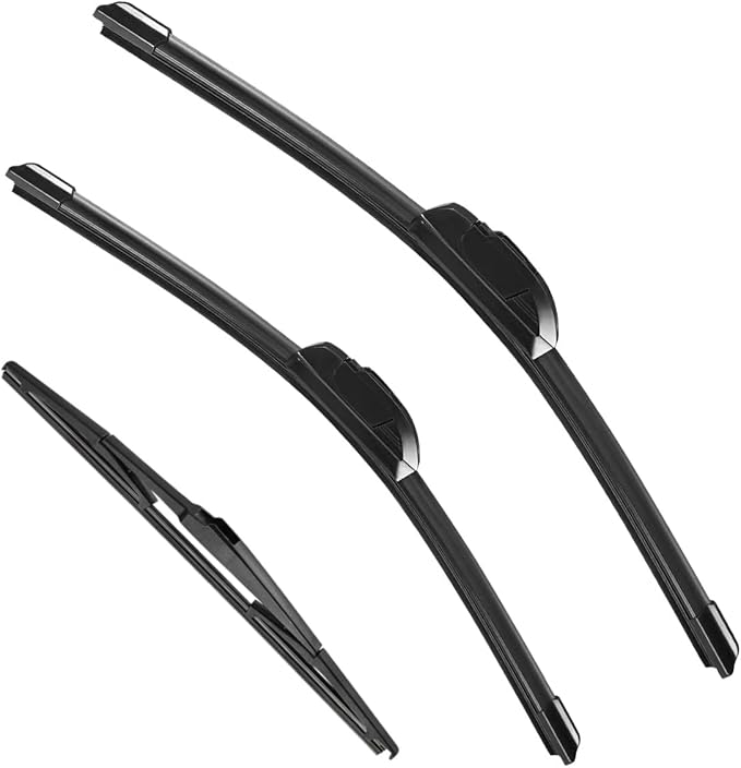 3 Pack Windshield Wiper Blades Compatible With Toyota Sienna 2020 2019 2018 2017 2016 2015 2014~2011 Automotive Replacement Front Rear Wiper Blades Set For My Car - 28" 20" 16"