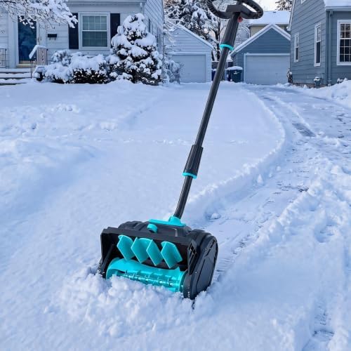 Aptliton 13in Cordless Snow Blower, 20V Electric Snow Shovel, Driveway