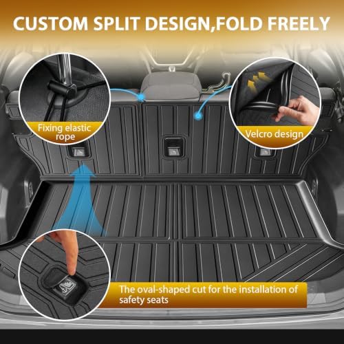 Powerty Floor Mats Fit for Crosstrek Hybrid 2026 2027, All Weather 3D TPE Anti-Slip Trunk Cargo Liner Seat Back Covers Protectors Full Set Car Accessories
