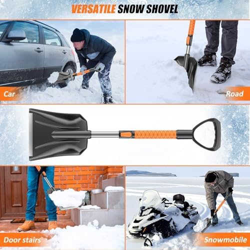 Heavy-Duty Remover Portable Snow Brush 42" Detachable Grip 180° Sturdy for Car Windshield, Car Auto Truck SUV, Vehicle