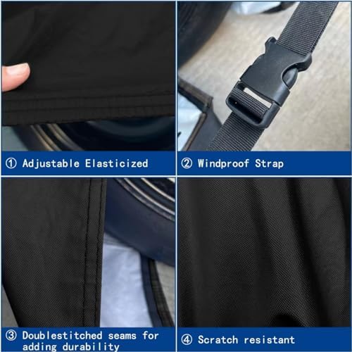 MORNYRAY Tire Covers 4 Pack,Waterproof Anti-UV Snow Sun Rain Tire Covers for RV,Truck, SUV, Trailer, Camper.