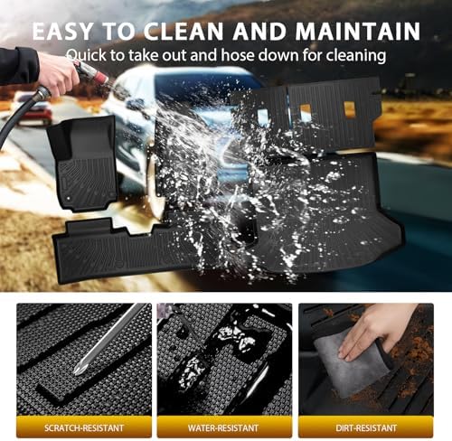 Powerty Floor Mats for 2025 2026 Chevrolet Chevy Equinox (Non EV) / GMC Terrain Car Mat, All Weather 3D TPE Anti-Slip Trunk Cargo Liner Seat Back Covers Protectors Full Set Car Accessories