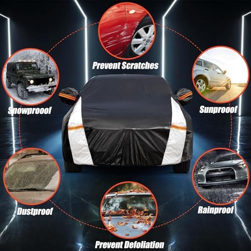 10 Layers Car Cover Custom Fit for BMW Z4 2017-2026 100% Waterproof All Weather Automobiles, Gift with Towel, Heavy Duty Car Covers for Rain Sun UV Protection with Door Zipper.