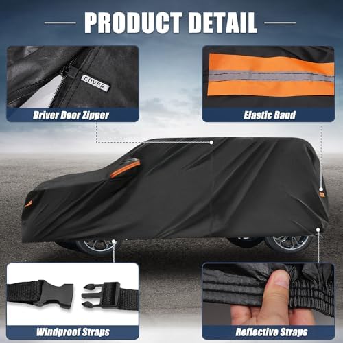 X AUTOHAUX Full Car Cover for Mini Cooper 2DR 2002-2021 210D-PU w/Zipper