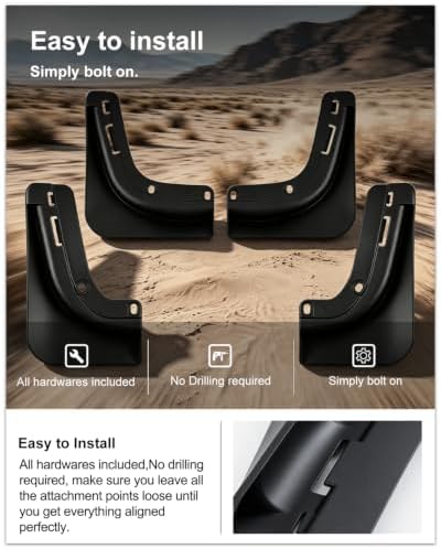Kiwi Master No Drill Mud Flaps for 2025-2026 Tesla Model Y Juniper
