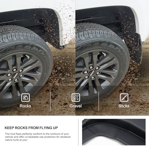 Kiwi Master Mud Flaps for 2015-2022 Chevy Colorado/GMC Canyon w/o Fender