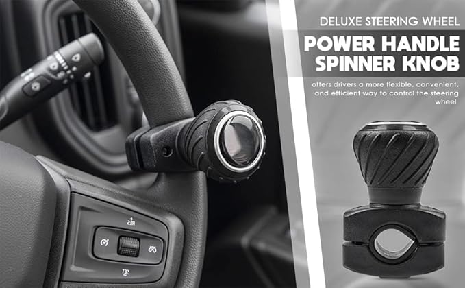 Deluxe Steering Wheel Power Handle Spinner Knob - Universal Steering Wheel Fit for Cars, Trucks, Tractors, Mowers, Forklifts, etc