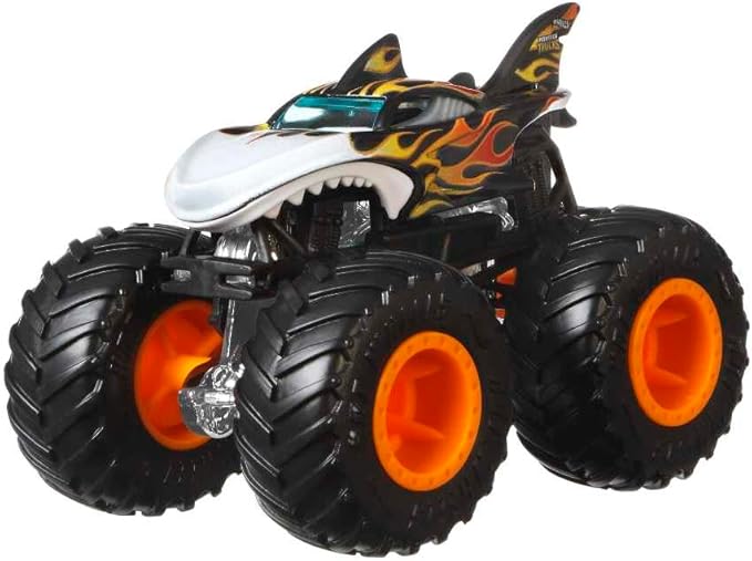 Hot Wheels Monster Trucks 4-Pack, Set of 4 1:64 Scale Toy Vehicles with Giant Wheels (Styles May Vary)