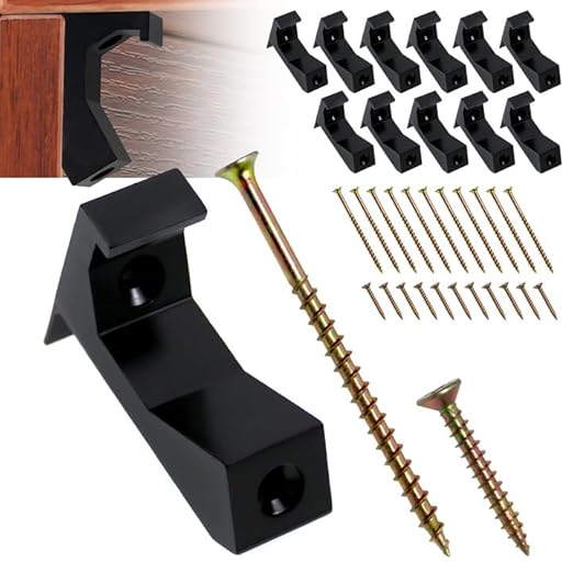 CNQLIS Squeaky Wood Relief Floor Repair Kit Can be Safely Used on Any 5/8 inch or Thicker subfloor,Eliminating Squeaky Floor Sounds,Without Holes(Black,12 Pcs)