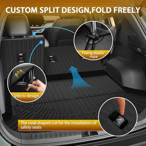 Powerty Floor Mats for 2025 2026 Chevrolet Chevy Equinox (Non EV) / GMC Terrain Car Mat, All Weather 3D TPE Anti-Slip Trunk Cargo Liner Seat Back Covers Protectors Full Set Car Accessories
