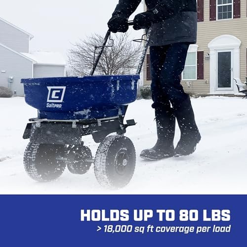 CHAPIN 88200A SaltPro 80 lb All-Season Salt Spreader, Walk-Behind, Ice Melt