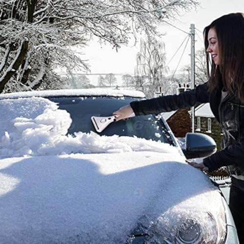 ZONETECH Heated Car Window Ice/Snow Scraper Extendable Auto Windshield Heated Scraper with LED Light,12V Electric Heating, Car Ice & Snow Removal Tool Stocking Stuffer (Silver, 20-Pack)