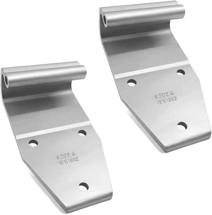 HS1802 S2624 Commercial Vehicle Three-Hole Door Hinge - 7.08x3.85x2.48in, Φ0.33, Heavy-Duty Steel, for Trucks & Buses - Durable & Precision-Made（2-Piece Set）