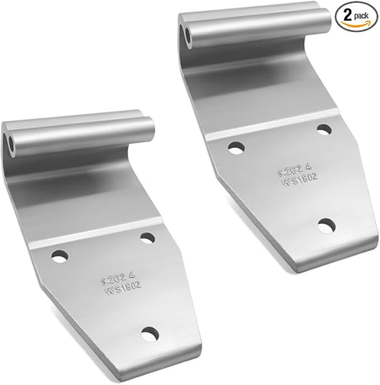 HS1802 S2624 Commercial Vehicle Three-Hole Door Hinge - 7.08x3.85x2.48in, Φ0.33, Heavy-Duty Steel, for Trucks & Buses - Durable & Precision-Made（2-Piece Set）