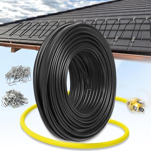 70 FT Self Regulating Roof Gutter Heating Cable Kit for Snow Melt