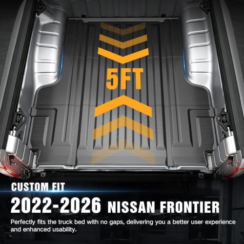 YZONA Bed Mat for 2022-2026 Nissan Frontier, 5FT Short Bed