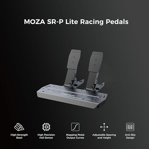 MOZA R5 All-in-One PC Gaming Racing Simulator: 5.5Nm Direct Drive Wheel Base, 11-inch Racing Wheel, Anti-Slip Pedals and a Desk Clamp, Cloud-based App Control