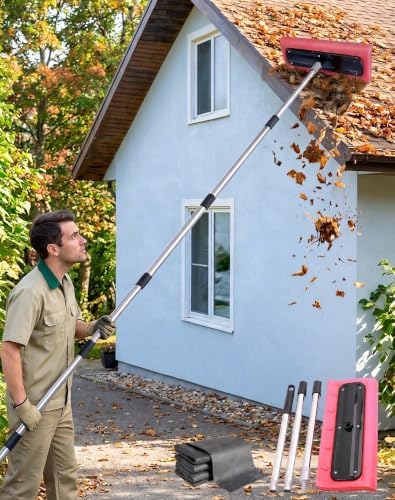 Leaf Roof Rake, 78-157in Adjustable Length Snow Roof Rake，157.5in