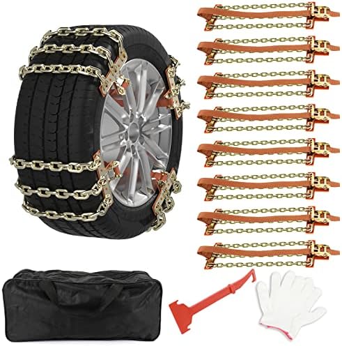 SCITOO 225-275mm Snow Chains for Passenger Car, Pickup, Trucks, SUV