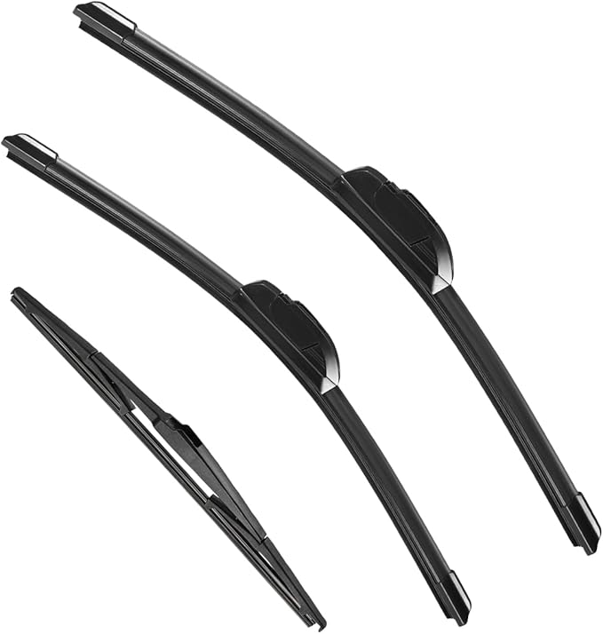 3 Pack Windshield Wiper Blades Compatible with 2014-2023 Jeep Cherokee Original Factory Quality Front Rear Wipers Blade Set for My Car - 26" 18" 14"