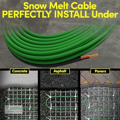 WarmlyYours Snow Melting Cable, 120V, 43 ft Heated + 20 ft Cold Lead