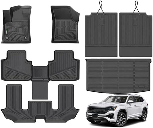 ANBINGO® Floor Mats & Cargo Liner for Atlas 2018-2026 6 Passenger