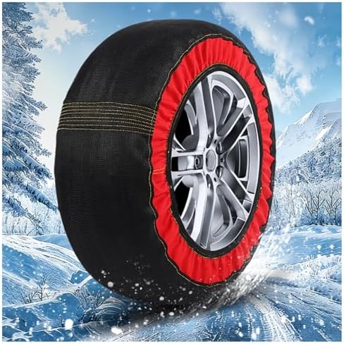 2 Pack Automotive Snow Socks for Tires Snow Socks Fabric Car Chains Easy to Install Winter Car Accessories for Passenger Cars SUV Trucks Pickup Winter Emergency(185/65R15)
