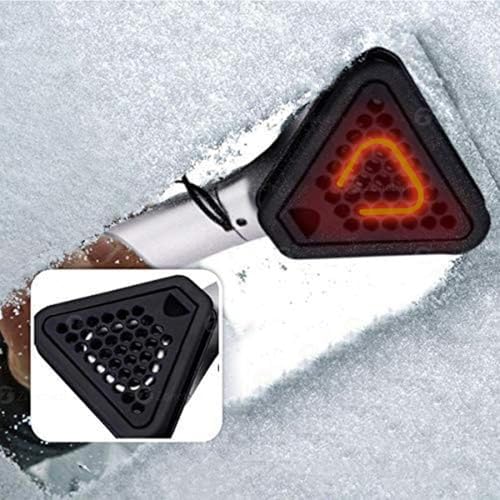 ZONETECH Heated Car Window Ice/Snow Scraper Extendable Auto Windshield Heated Scraper with LED Light,12V Electric Heating, Car Ice & Snow Removal Tool Stocking Stuffer (Silver, 20-Pack)