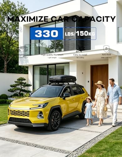 Wonderdriver 330lbs Lockable Roof Rack Cross Bars for 2026 Toyota RAV4