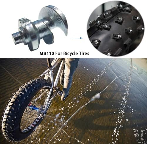 400PCS Tires Studs/Screw Snow Carbide Spikes/Wheel Tyres Studs for Racing car,Bicycle,Bike,Fat Bikes, Scooters Tires,Running Shoes Boots in Winter 7 * 9.9mm