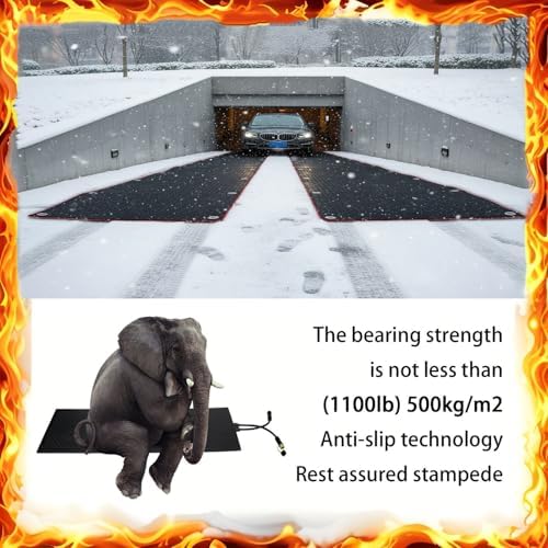 Heated Sidewalk Mats for Ice and Snow,600W/㎡ Roof Ice Melt System Snow