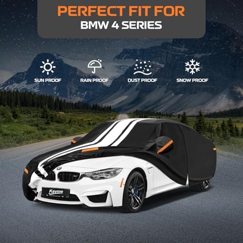 Kayme Heavy Duty Car Cover Custom Fit for BMW M4 4 Series