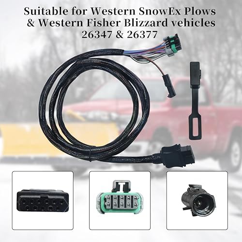 26347 26377 26357 11 Pin Plow Side Light Wiring Harness Fit for Western Fisher Blizzard (26357)