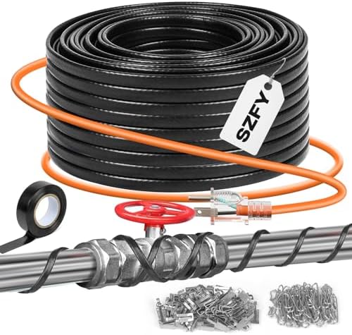 100 FT Heat Tape for Water Pipes Deicing Pipe Heat Cables for Roof (100FT)