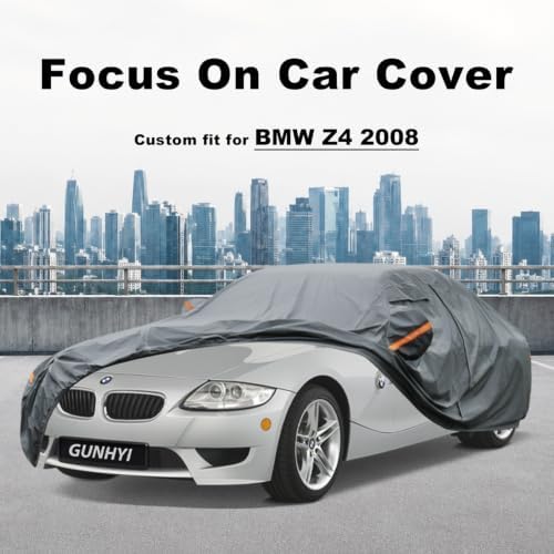 GUNHYI Premium Car Cover Custom Fit BMW Z4(2002-2008), 16 Layers Heavy Duty Car Cover Waterproof All Weather with Zipper Door for Sun Rain Snow Dust Uv Protection