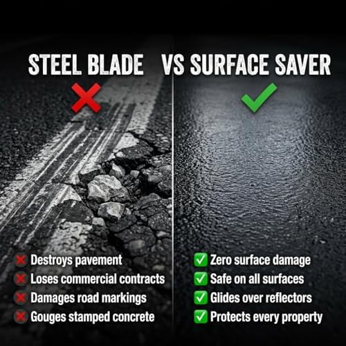 Surface Saver Polyurethane Snow Plow Cutting Edge – Outlasts Rubber 5X – No Surface Damage – Made in USA – Fits Truck ATV UTV Tractor – Holes Not Included – 60" (1"x6")