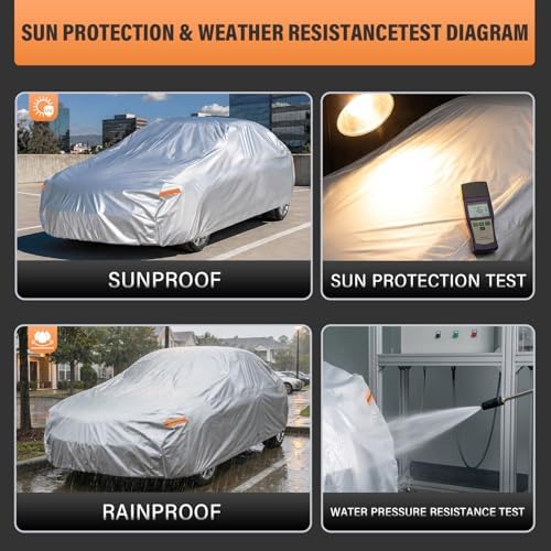 Kayme Hatchback Car Cover See Vehicle Size Chart for Accurate Fit, Size H1