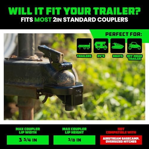 Rhino USA Trailer Coupler Lock Kit (2in Trailers) - Anti-Theft Steel