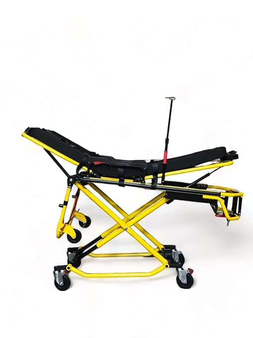MS3C-PRO X Commercial X Frame Multi-Height EMS Stretcher with Vehicle Side Lock Mount Included, Weight Capacity 550 lbs