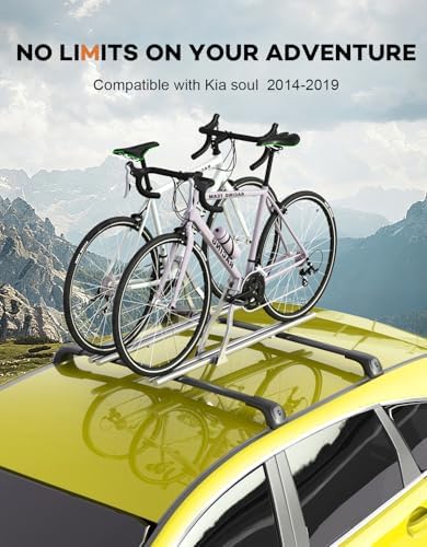 Wonderdriver 330lbs Roof Rack Cross Bars for Kia Soul 2014-2019