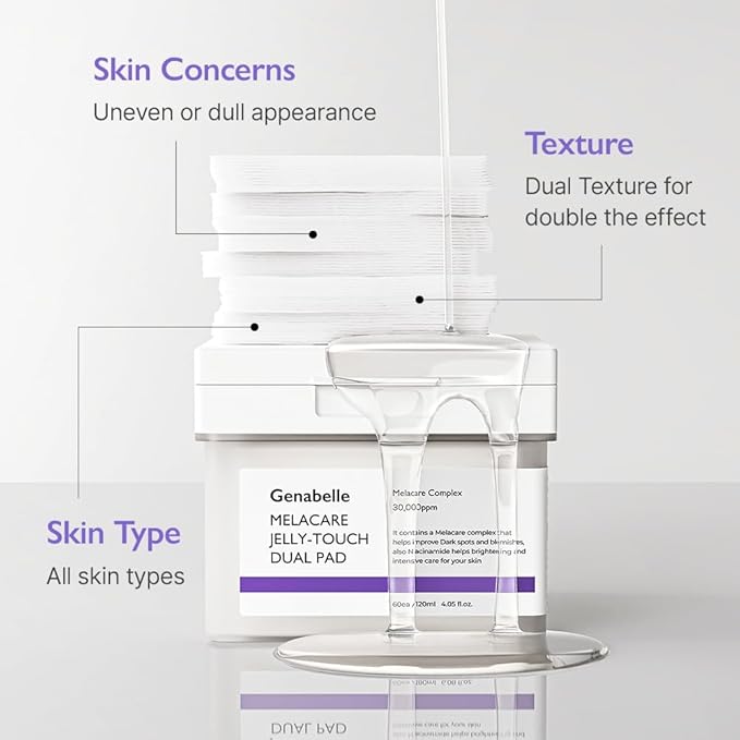 Genabelle Melacare Intensive Full Set - Melacare Intensive Cream (1.69 fl oz) & Spicule Toning Shot Ampoule (0.03 fl oz* 3ea) & Jelly Touch Dual Pad (4.05 fl oz)