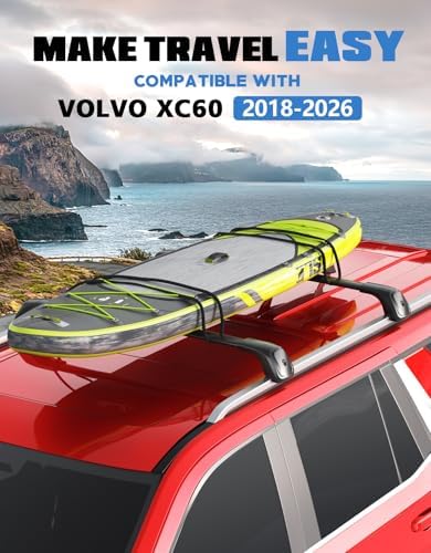 FengYu 330lbs Lockable Roof Rack Cross Bars for Volvo XC60 XC-60 2018-2026